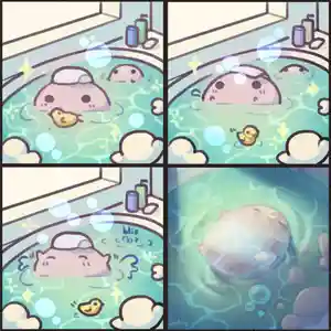 Jeb takes a bubble bath and accidentally leaves Jeeby Beeby to drown.